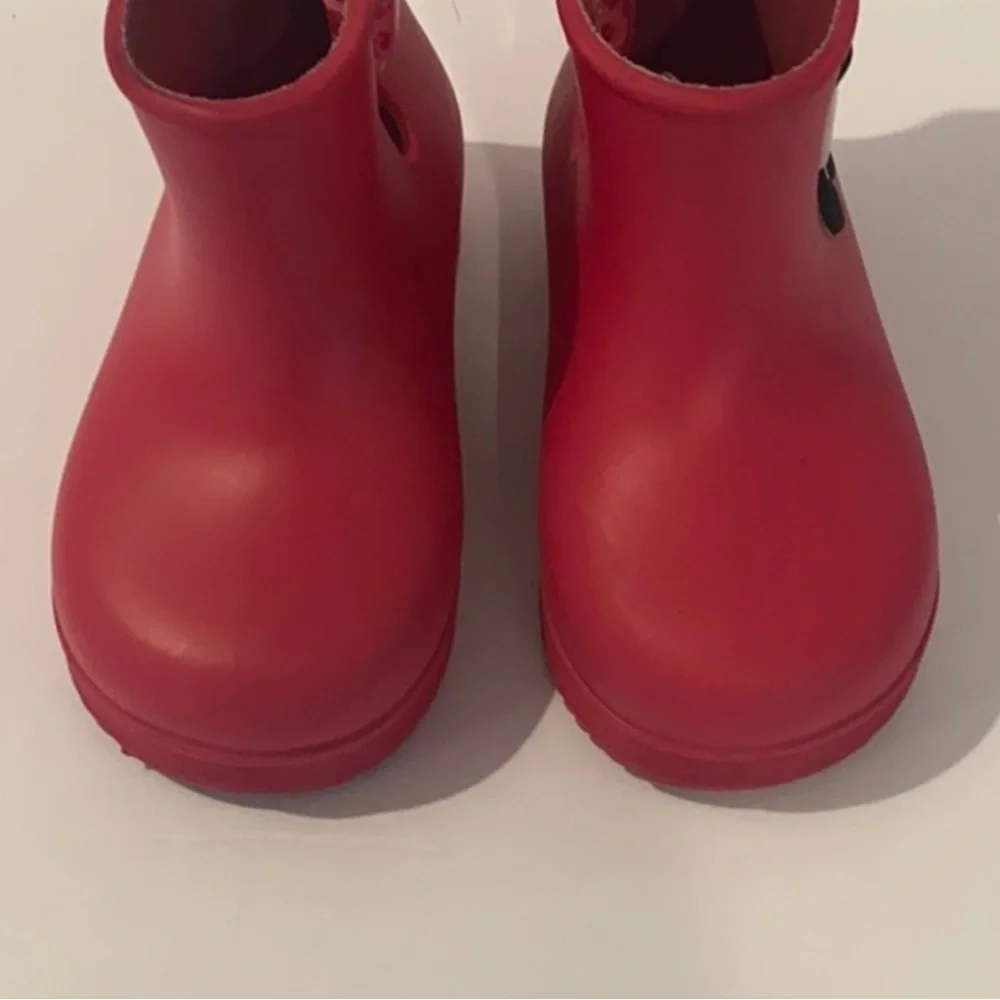 Authentic Grendene kids Panda baby girls pink rubber rain boots sz 7